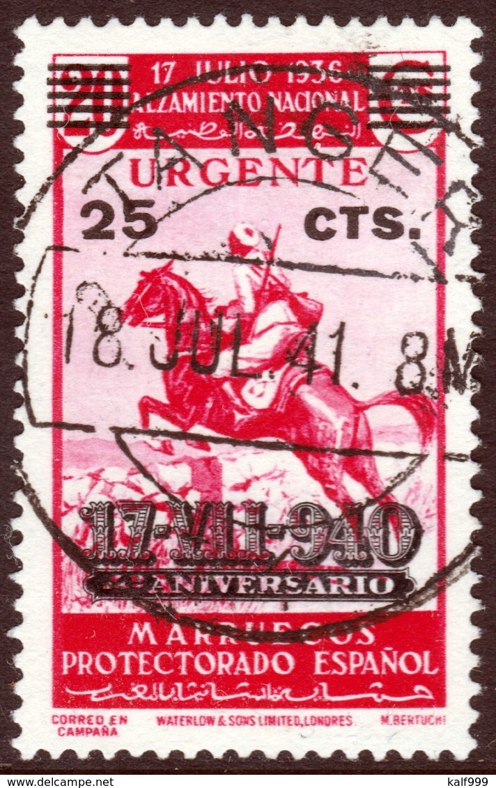 ~~~ Spanish Morocco Maroc Marruecos 1940 - 17.VIII.940 Express - Edifil 233 / Mi. 223  (o)  ~~~ - Spaans-Marokko