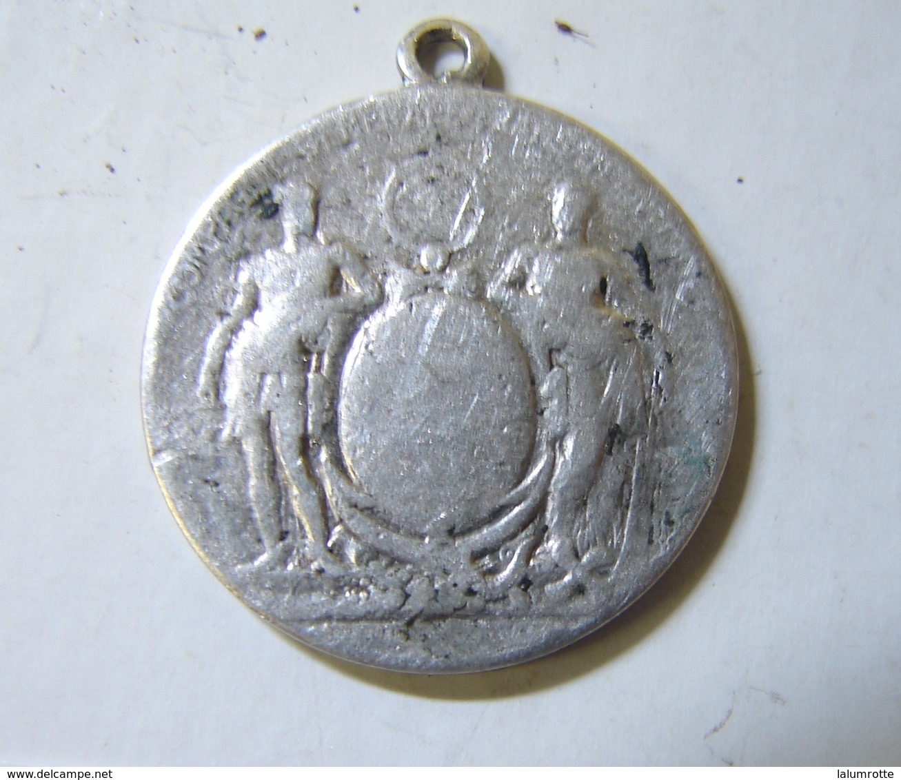 Méd. 15. Petite Médaille En Argent De La Compagnie Transatlantique. Havre New York 1900 - Professionali / Di Società