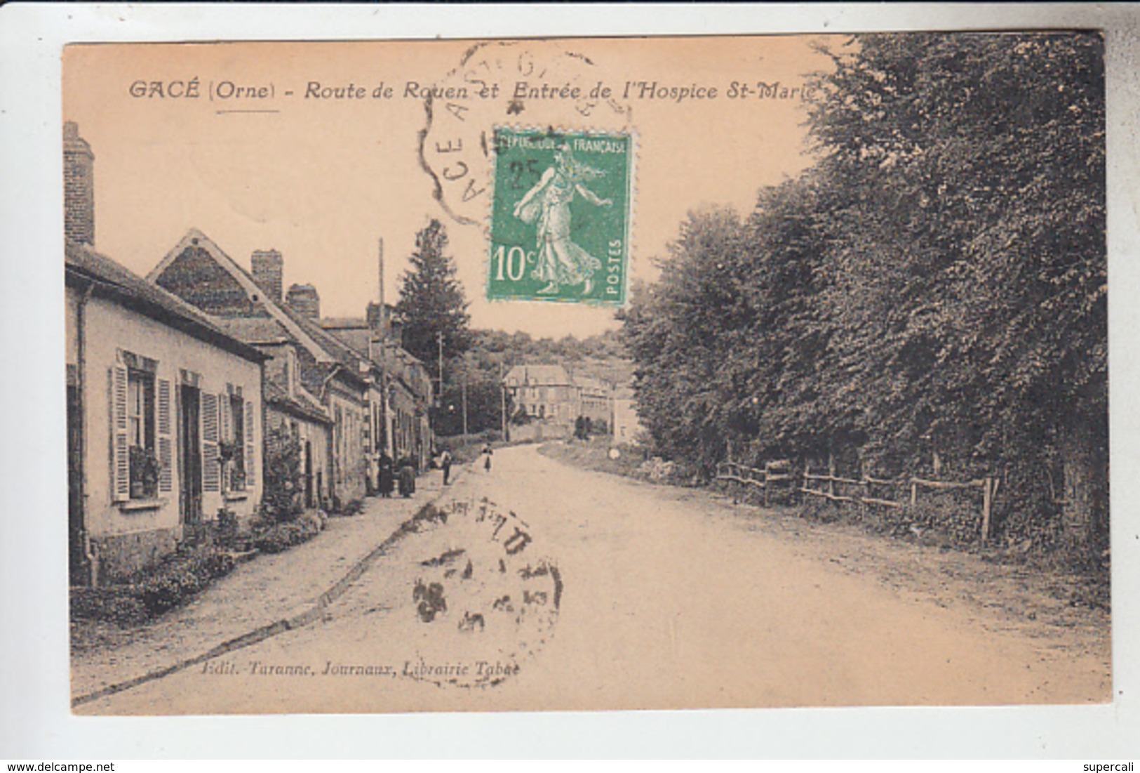 RT32.149  ORNE .GACE.ROUTE DE ROUEN.ENTREE DE L'HOSPICE St- MARTIN EDIT.TARANNE JOURNAUX - Gace