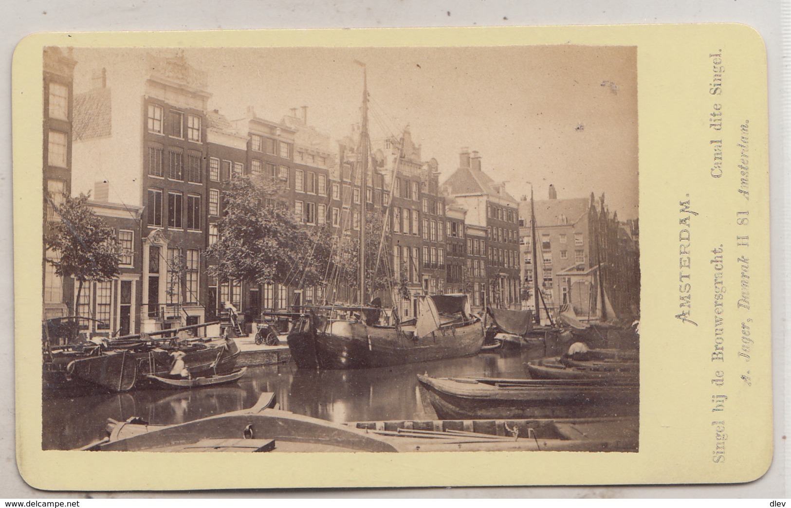 CDV - Amsterdam - Singel Bij De Brouwersgracht - A. Jager Amsterdam - Oud (voor 1900)