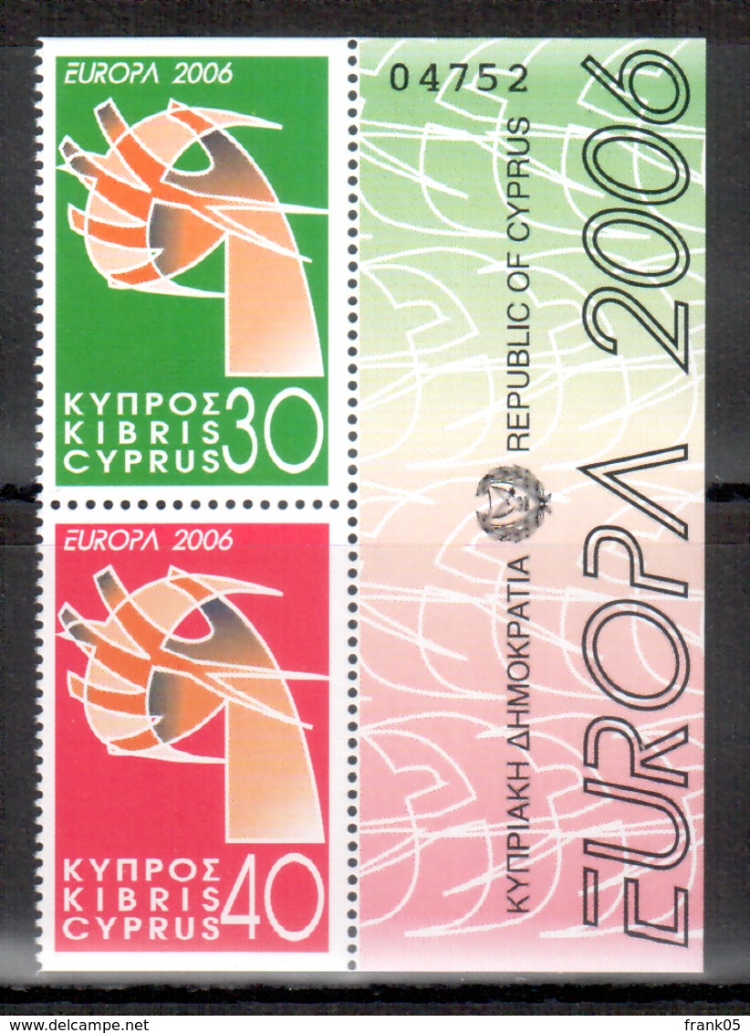 Zypern / Cyprus / Chypre 2006 Paar Aus MH/pair From Booklet EUROPA ** - 2006