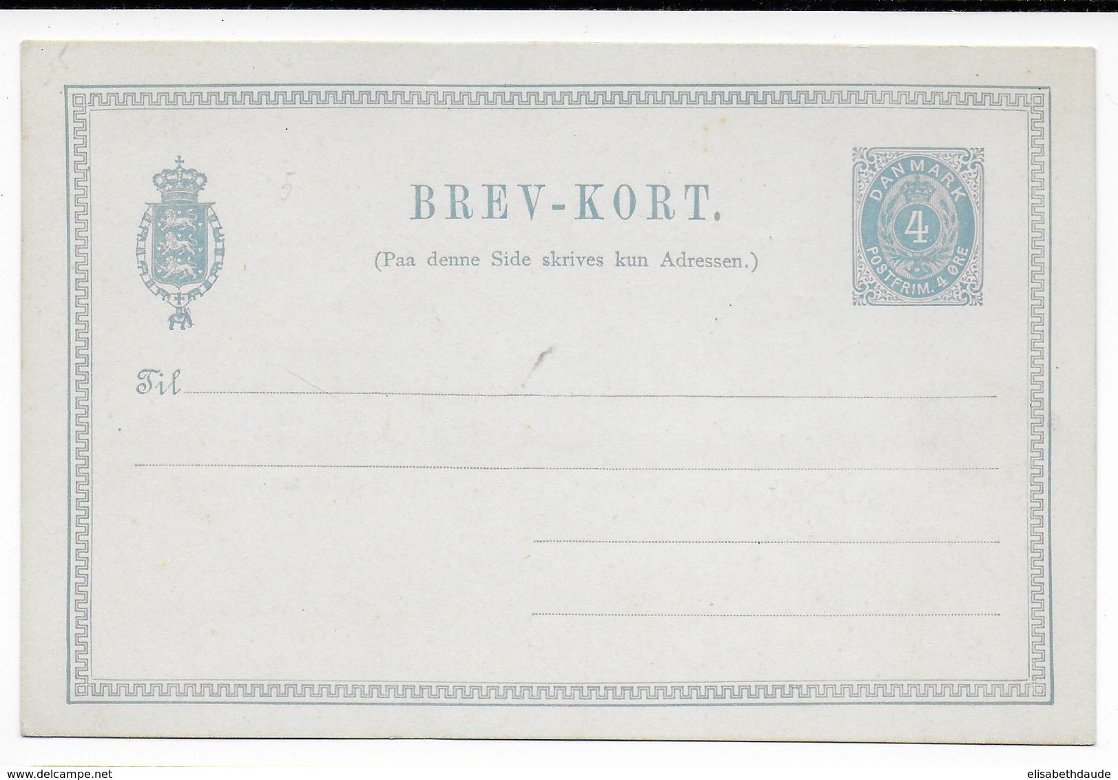 DANMARK - TYPE 1879 - CARTE ENTIER POSTAL Mi Nr. P10 NEUVE AVEC REPIQUAGE ANNONCE De MARIEBO Au DOS ! - Postal Stationery