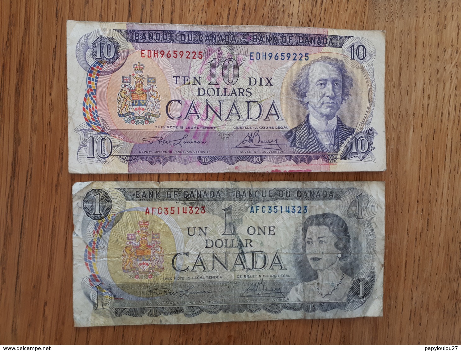 Lot De 2 Billets Canadiens - Canada