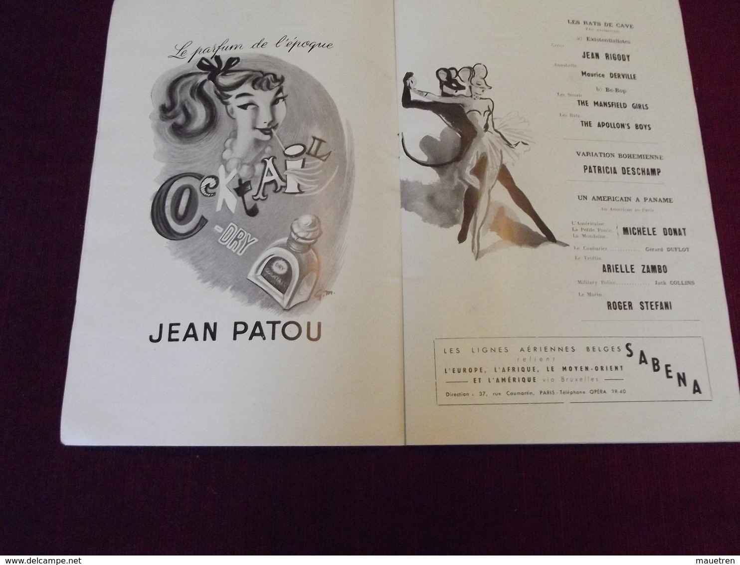 PROGRAMME DU CASINO DE PARIS Vers 1950 - Programma's