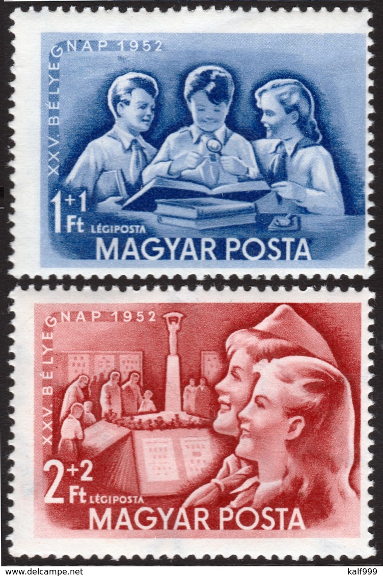 ~~~ Hungary Hongrie 1952 - Day Of The Stamp - Mi. 1274/1275 ** MNH  - CV 20.00 Euro ~~~ - Ongebruikt