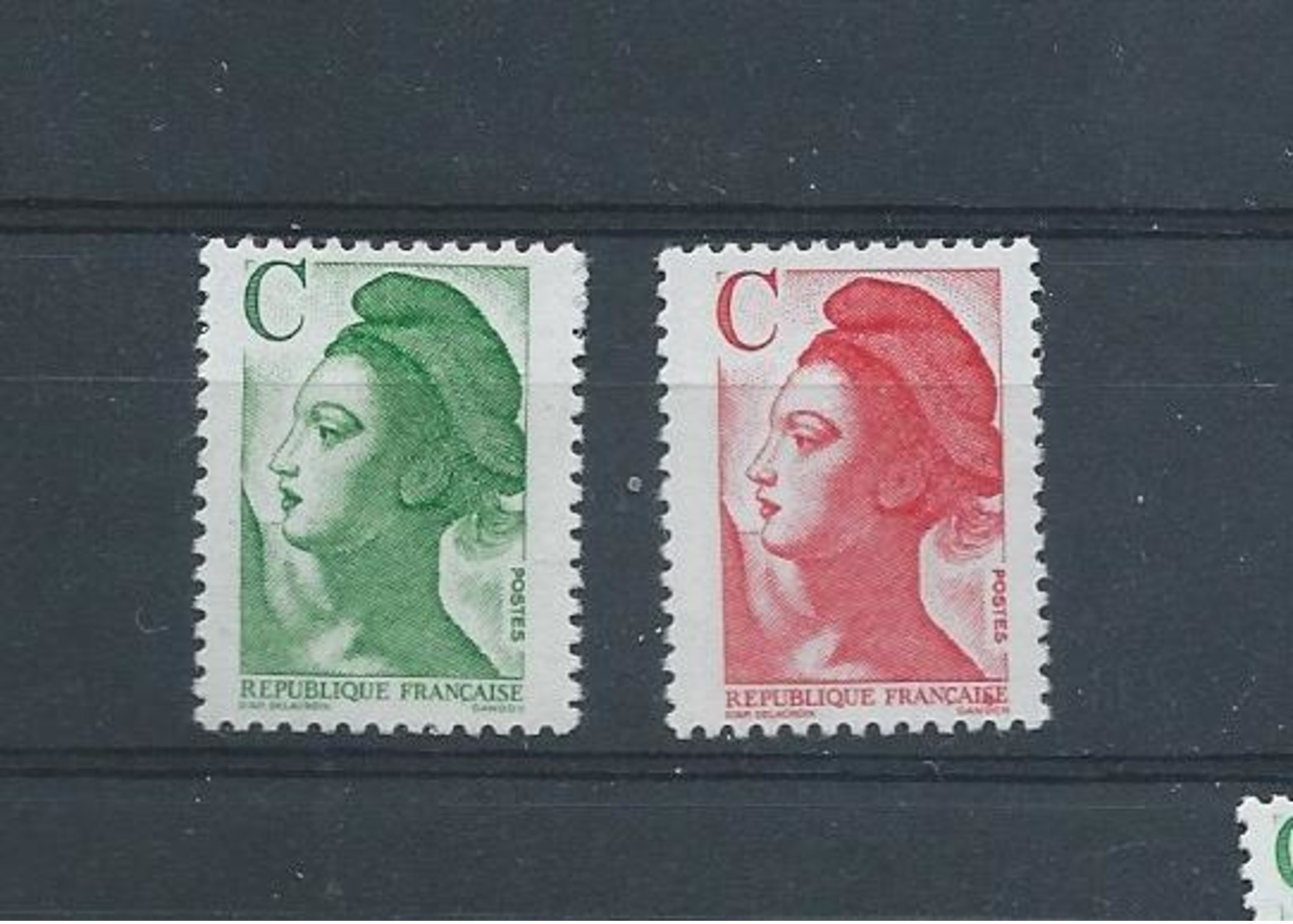 OA 9097 / FRANCE 1990 Yvert 2615 à 2616 / ** Marianne Du Bicentenaire Avec Lettre " C " - Neufs