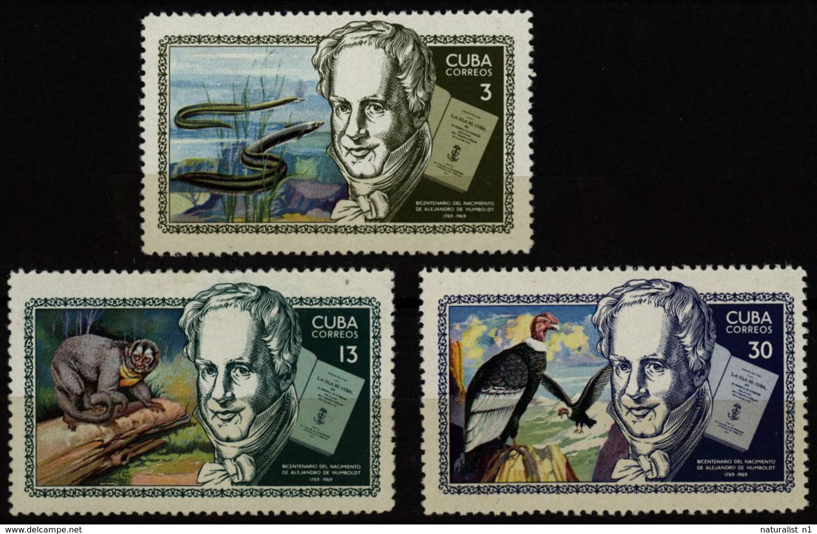 Cuba Kuba 1969. ** MNH. Humboldt Eel Monkey Condor  Aal, Affe, Kondor Anguille, Singe, Condor - Sonstige & Ohne Zuordnung