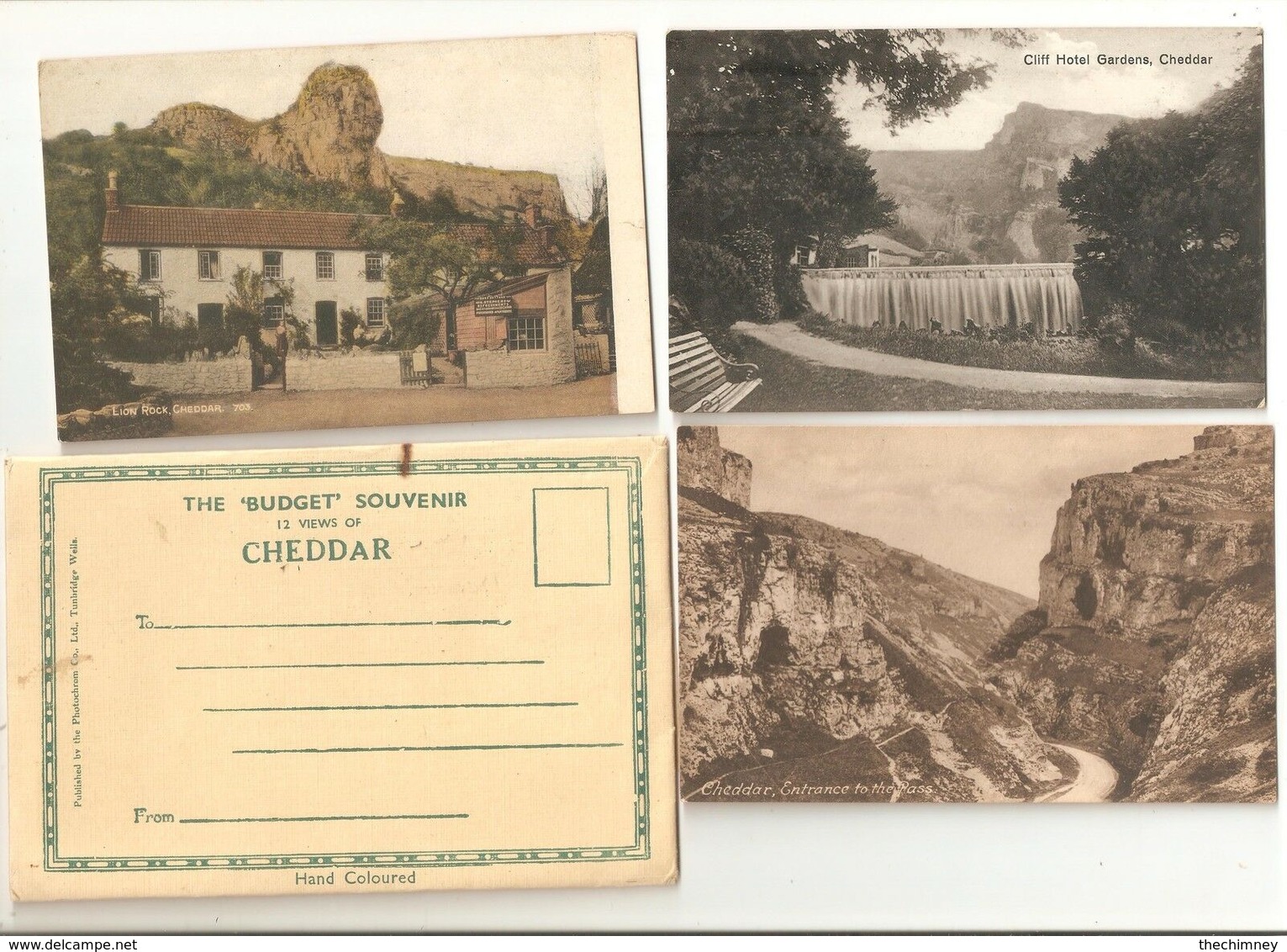 FOUR Postcards Of CHEDDAR SOMERSET ONE IS A LETTER CARD - Cheddar