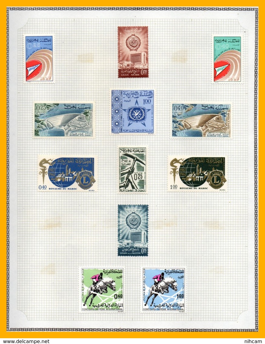 Collection MAROC 31 SCANS (1917 à 1976) (cote 1196 euros) TP * MH et Bloc N°9 ** MNH (à profiter, départ 10% cote) TB !