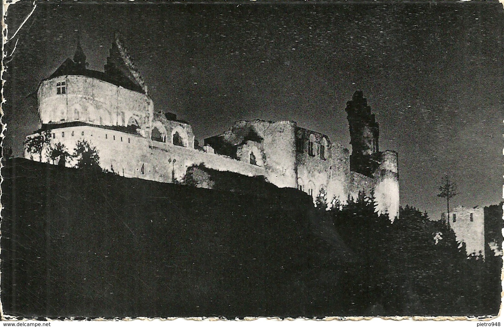 Vianden (Luxembourg) Le Chateau Illuminé, Castello Notturno, The Castle By Night - Vianden