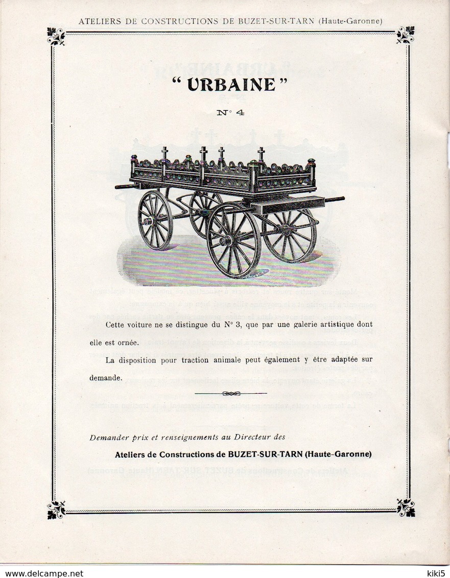 RARE catalogue de chars funéraires(années 1900/1910)