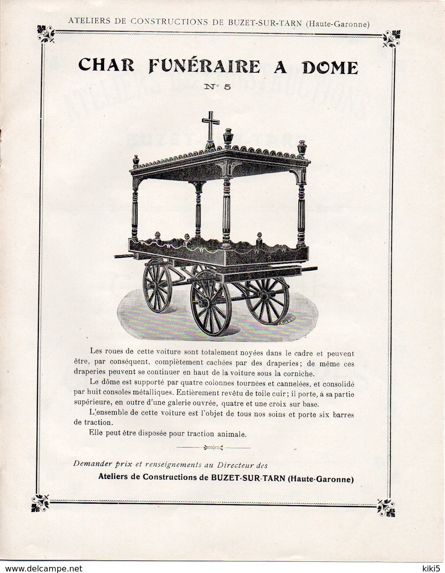 RARE catalogue de chars funéraires(années 1900/1910)