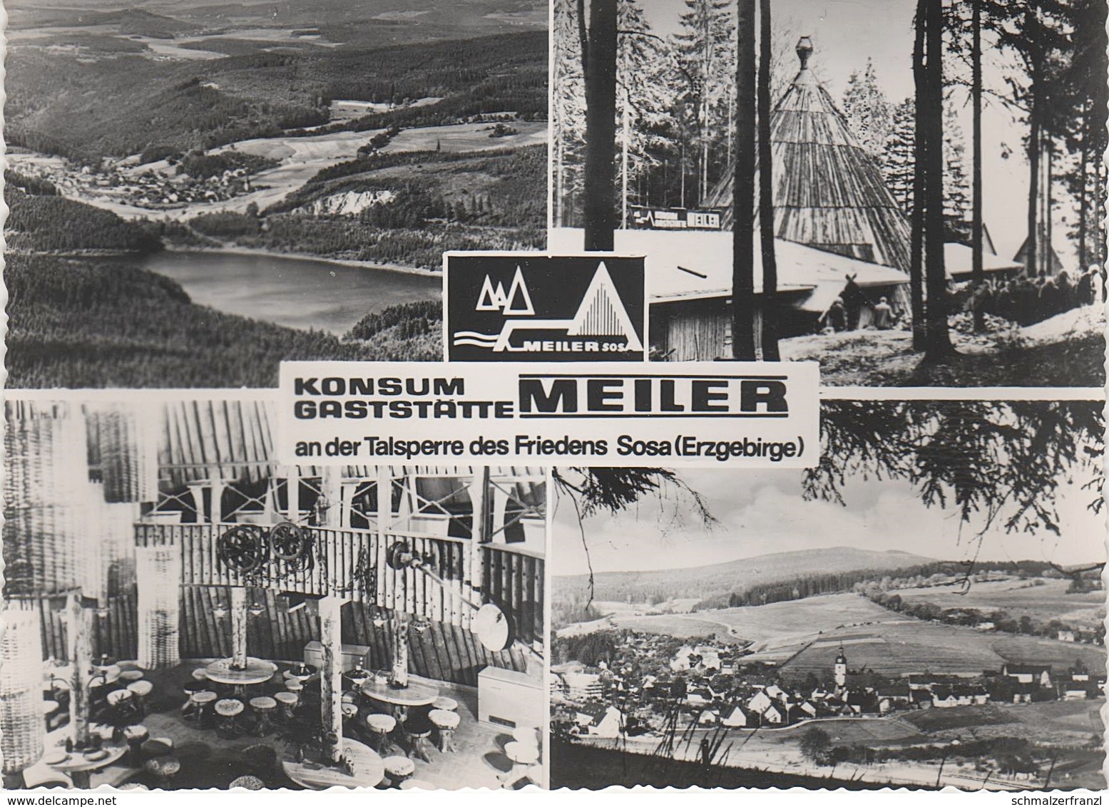 AK Sosa HO Konsum Gaststätte Meiler A Kohlemeiler Köhlerhütte Eibenstock Blauenthal Wolfsgrün Wildenthal Erzgebirge DDR - Sosa