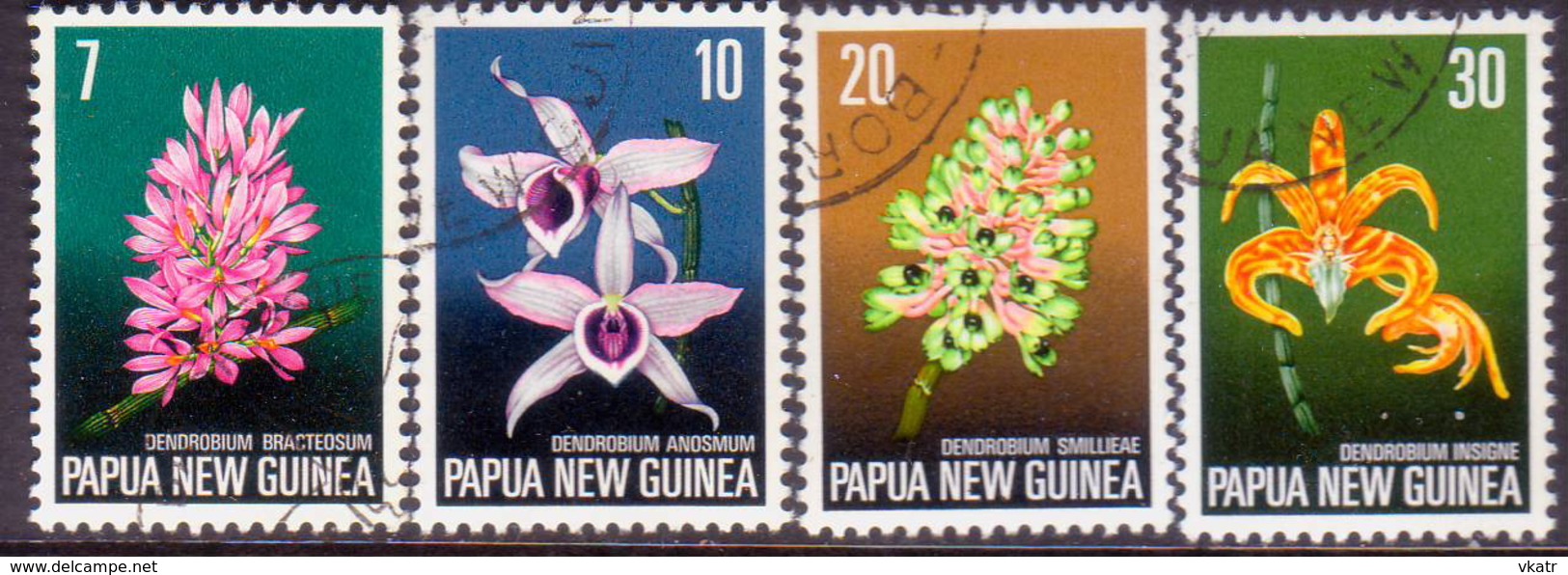 PAPUA NEW GUINEA 1974 SG #273-76 Compl.set Used Flora Conservation - Papouasie-Nouvelle-Guinée
