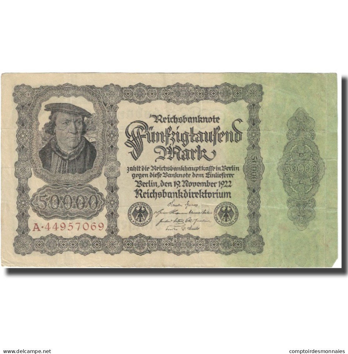 Billet, Allemagne, 50,000 Mark, 1922, 1922-11-19, KM:79, SUP - 50.000 Mark