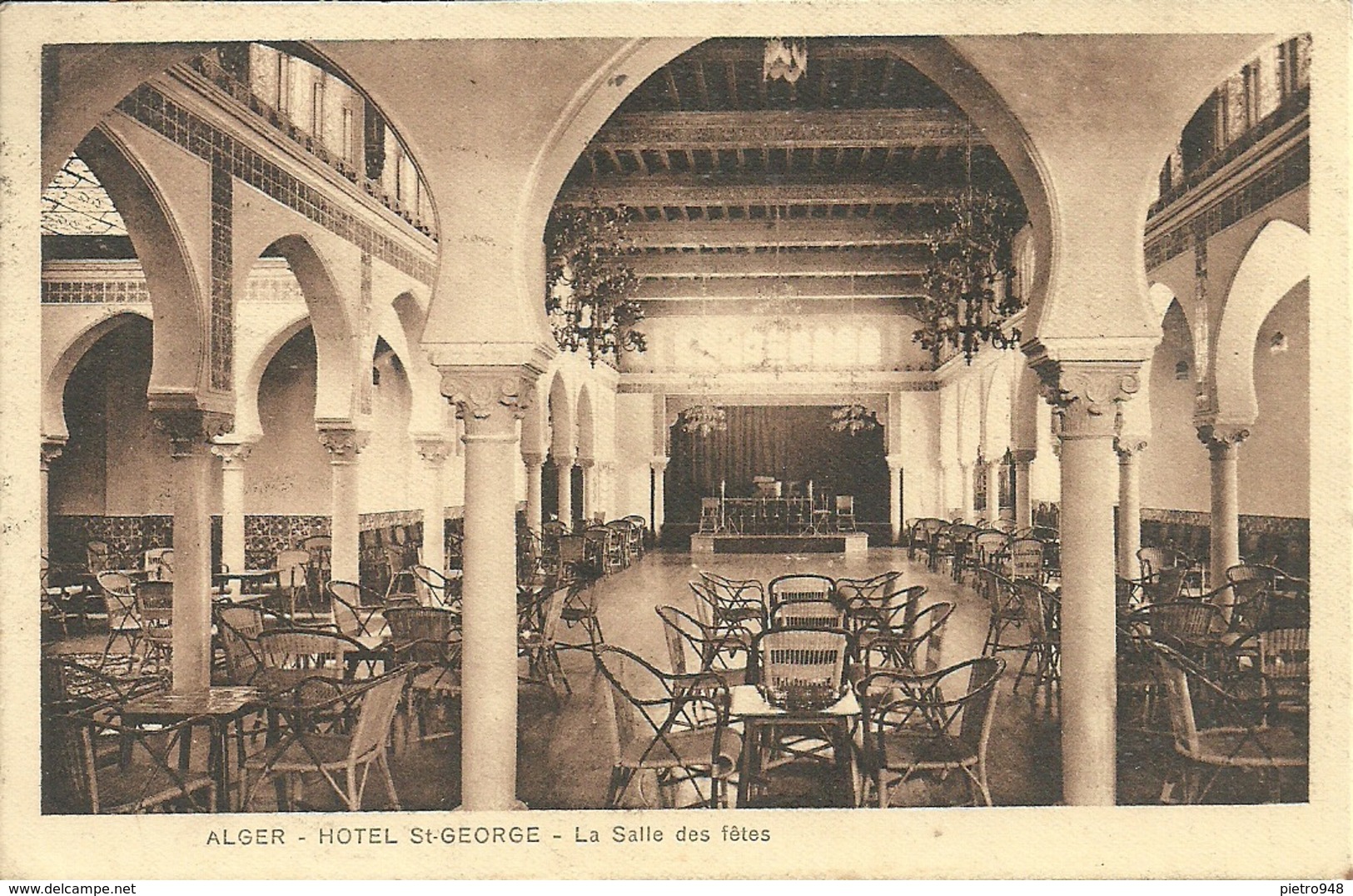 Alger (Algeria, Algerie) Hotel "St. George" La Salle Des Fetes - Algeri