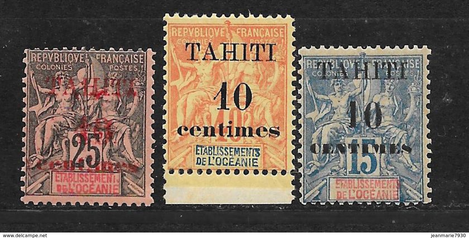TAHITI - N° 31.32.33 NEUF **  - COTE = 52.50 € - Neufs