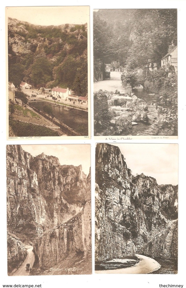 FOUR Postcards Of CHEDDAR SOMERSET - Cheddar