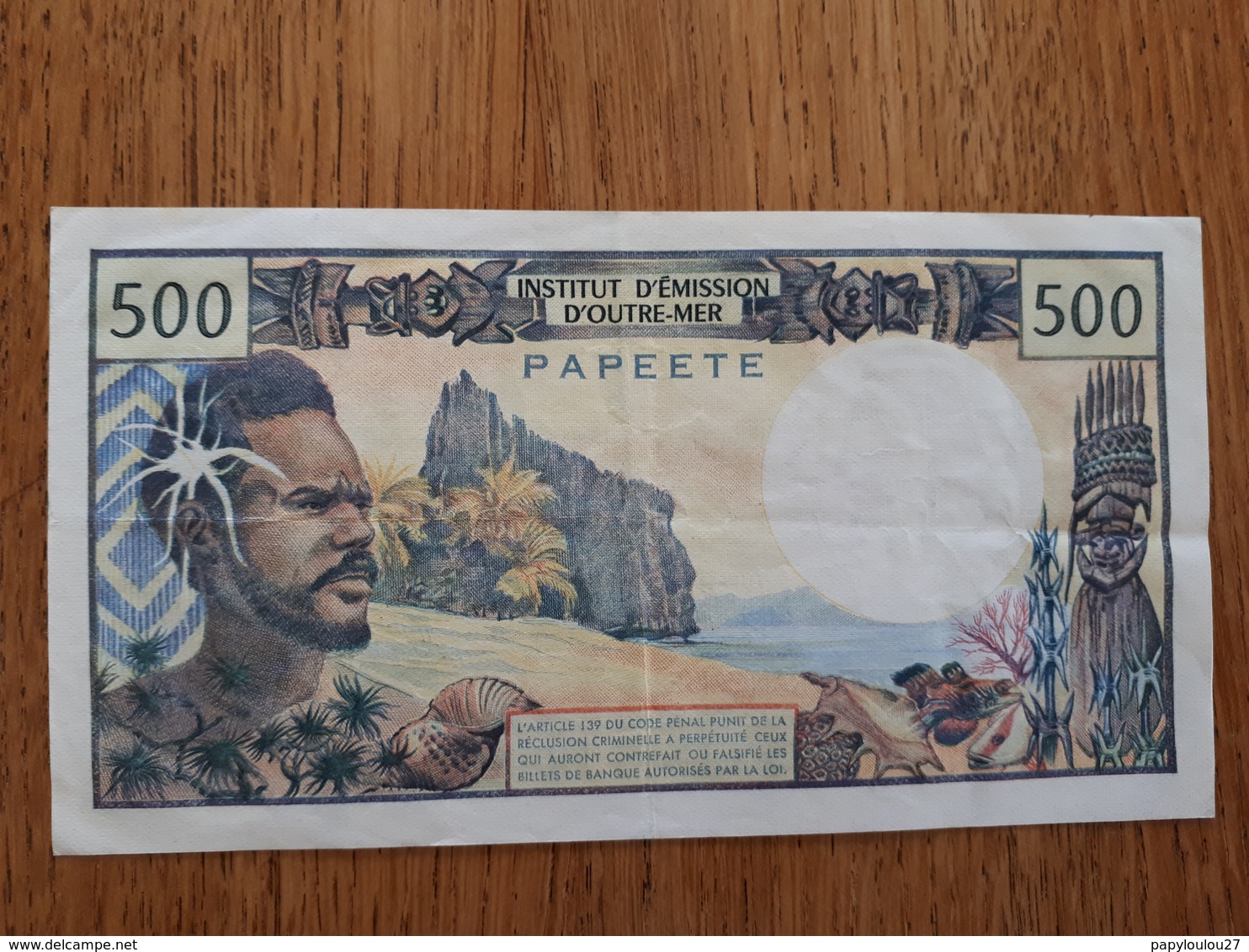 Billets De 500 Fr Papeete En Très Bon état - Papeete (French Polynesia 1914-1985)