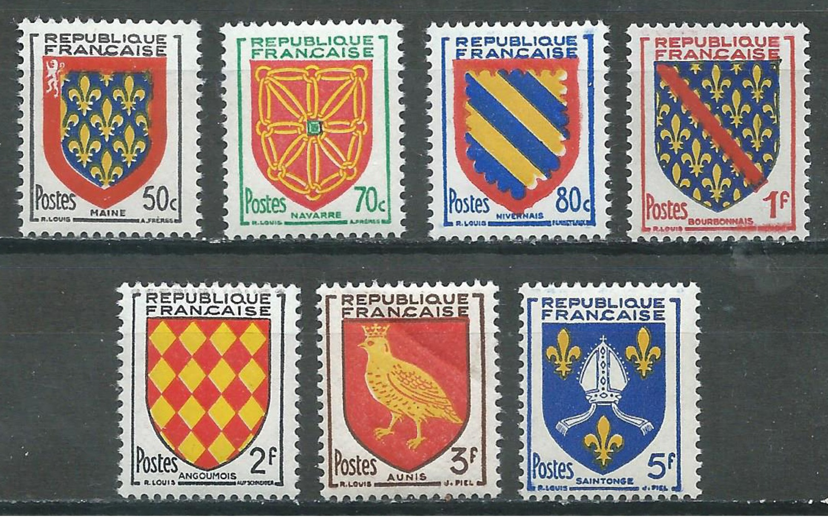 France YT N°999/1005 Armoiries De Provinces Neuf ** (Voir Description) - Unused Stamps