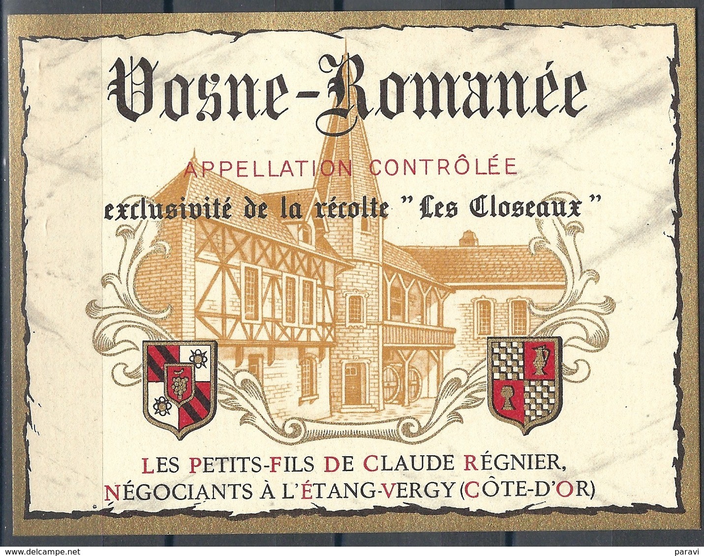 Etiquette De Vin De France * Vosne-Romanée * - Autres & Non Classés