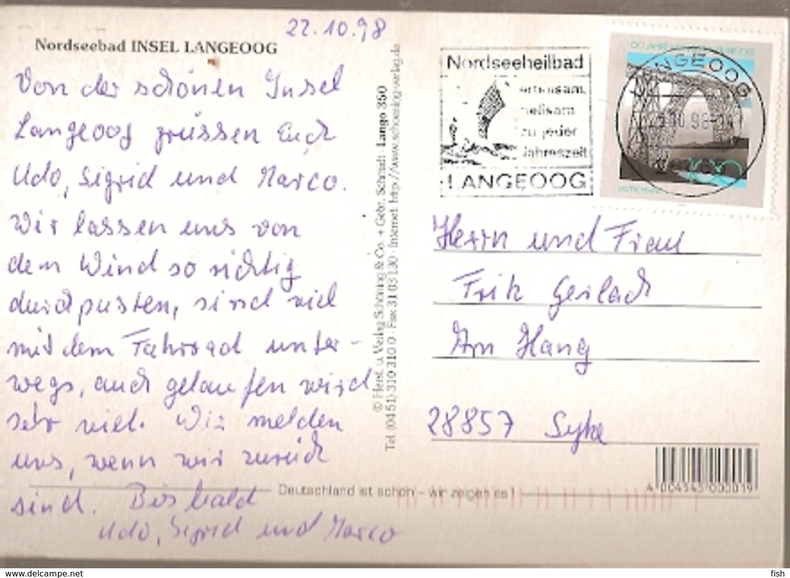 Germany  & Circulated, Idyllisches Greetsiel, Ostfriesland, Ataatl. Anerk, Syke 2000 (7894) - Langeoog