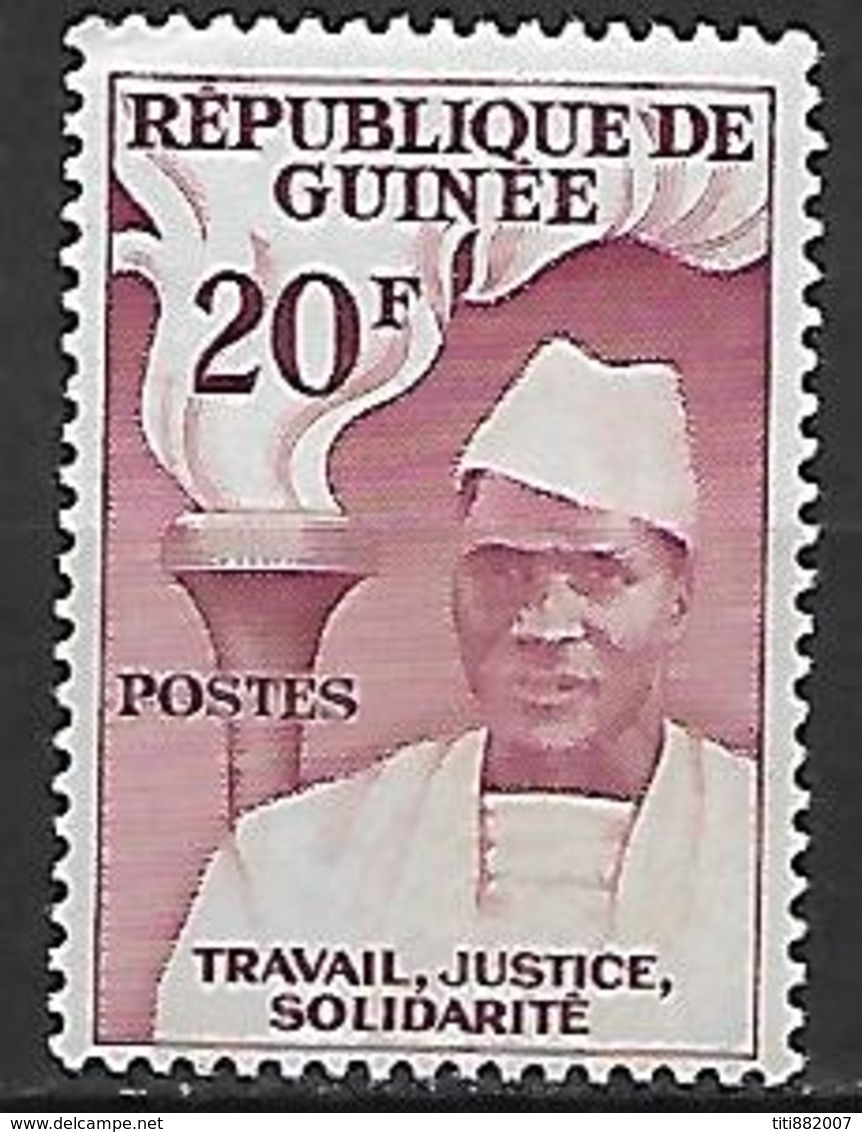 GUINEE    -   1959 .  Y&T N° 14 * .  Président  /  Flambeau - Guinée (1958-...)