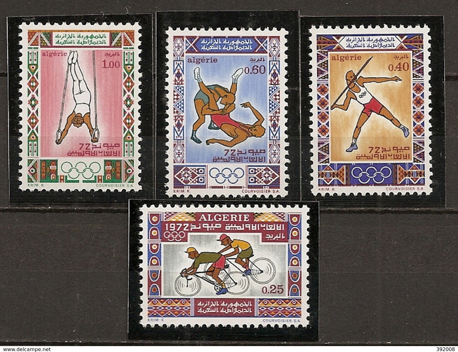 1972 - 545 à 548*MH - Jeux Olympiques De Munich - Algeria (1962-...)