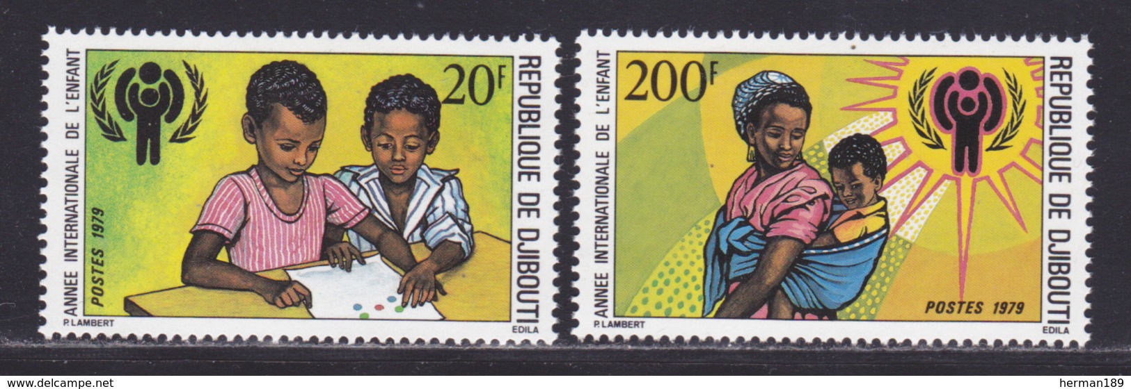 DJIBOUTI N°   495 & 496 ** MNH Neufs Sans Charnière, TB (D8880) Année Internationale De L'enfant - 1979 - Djibouti (1977-...)