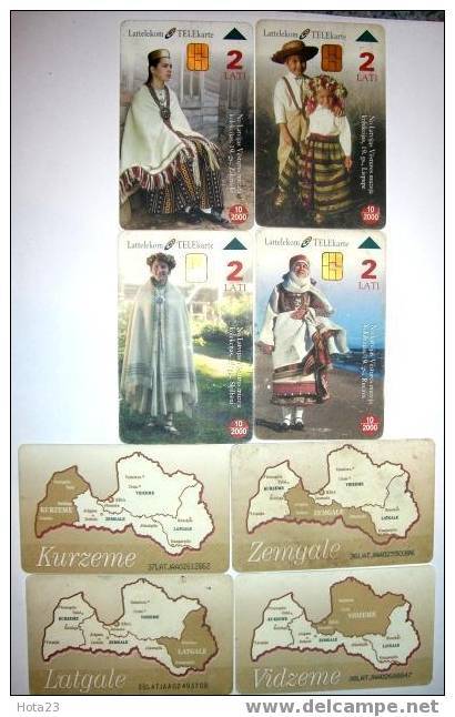 LATVIA- NATIONAL COSTUMES- FULL SET - Culture