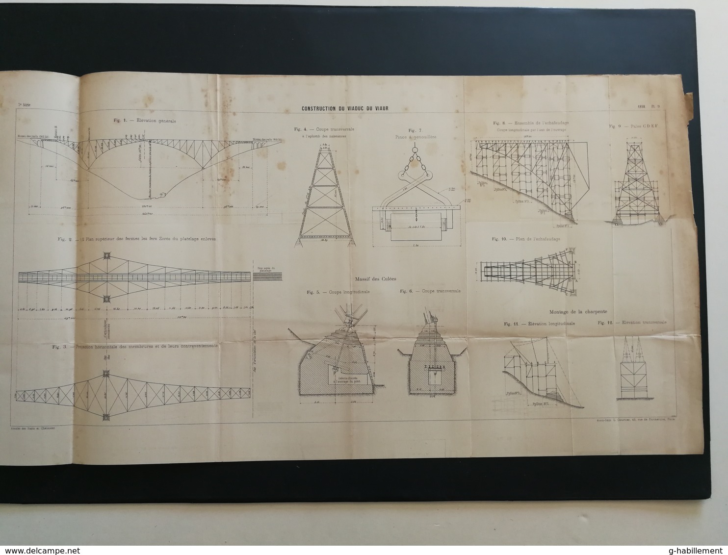 ANNALES PONTS Et CHAUSSEES (DEP12/81 ) - Contruction Du Viadur Du Viaur - 1898 - Imp. L. Courtier - (CLB18) - Travaux Publics