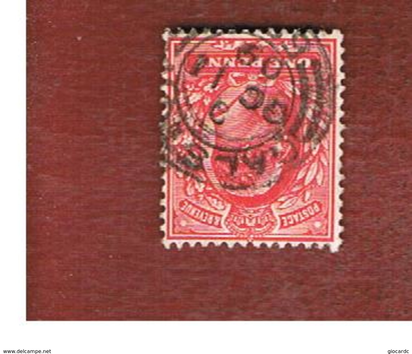 GRAN BRETAGNA (UNITED KINGDOM) -  SG 219 - 1902 KING EDWARD VII   1  RED  - USED° - Usati