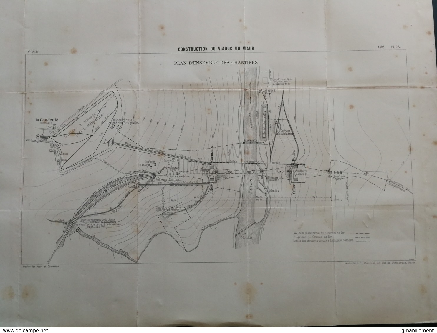 ANNALES PONTS Et CHAUSSEES (DEP12/81= - Contruction Du Viaduc Du Viaur - 1898 - Imp L. Courtier - (CLB24) - Travaux Publics