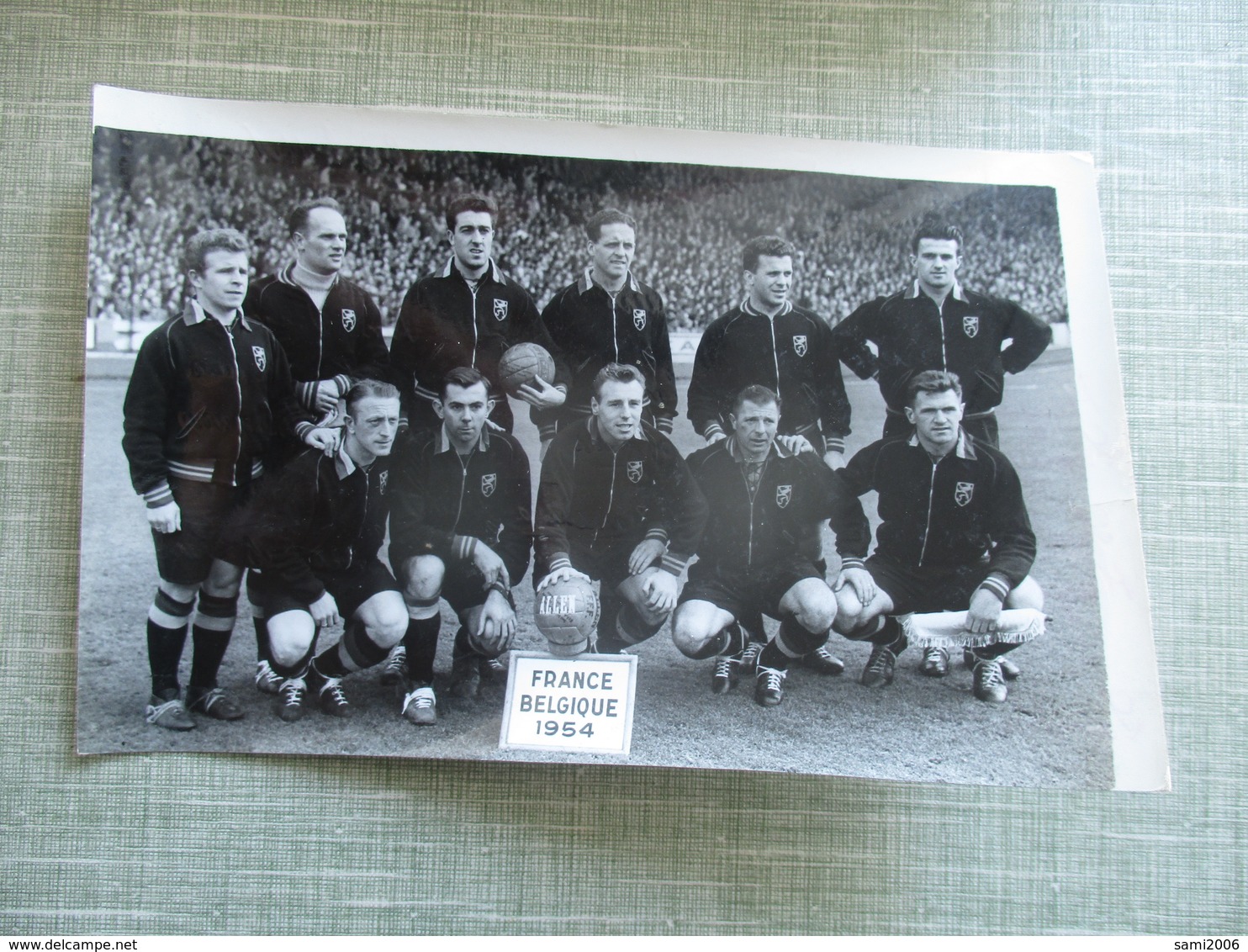 PHOTO EQUIPE DE FOOT FRANCE BELGIQUE 1954 - Sporten