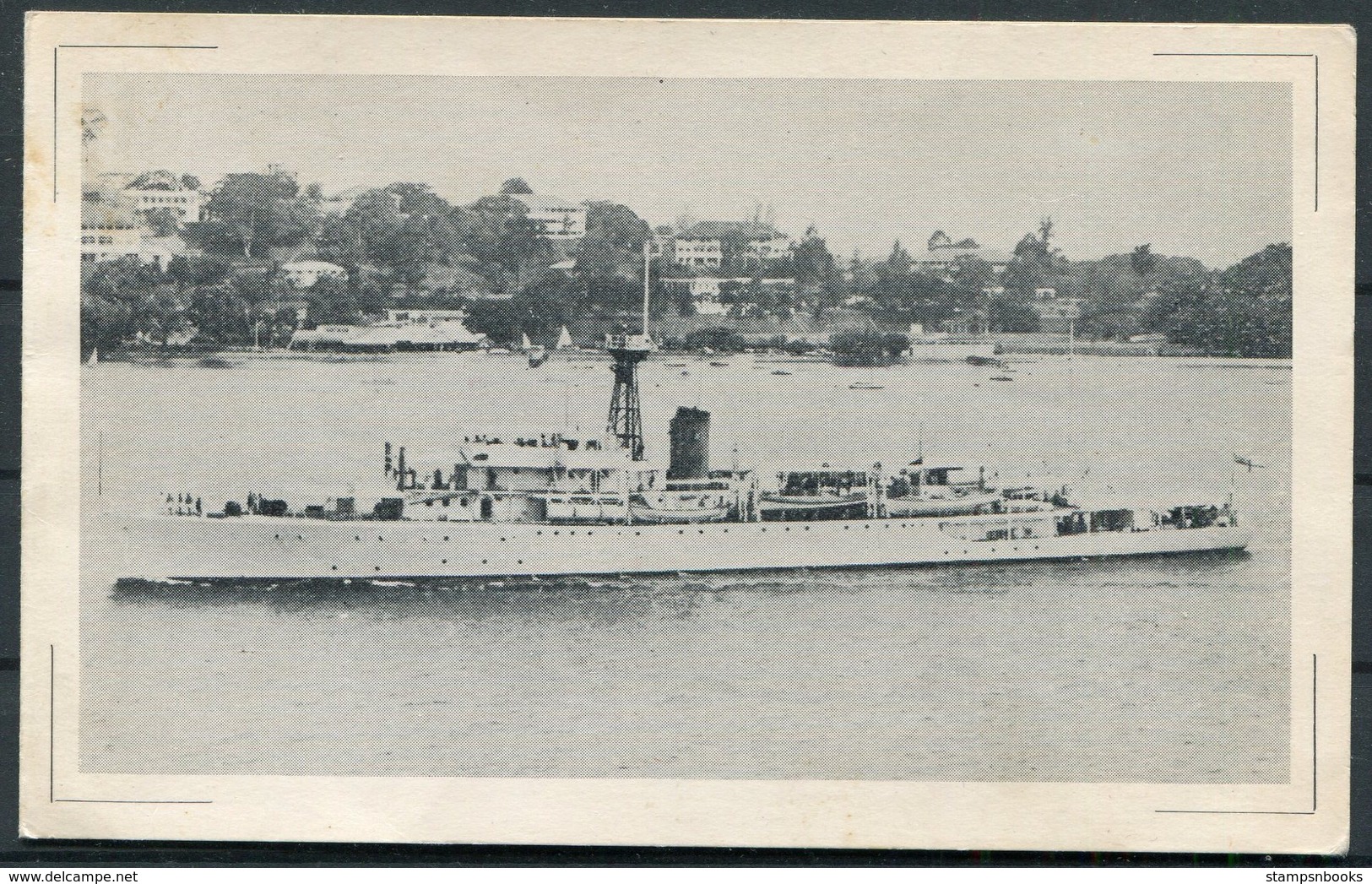 1965 Royal Navy Christmas Card H.M.S. DAMPIER - Documents