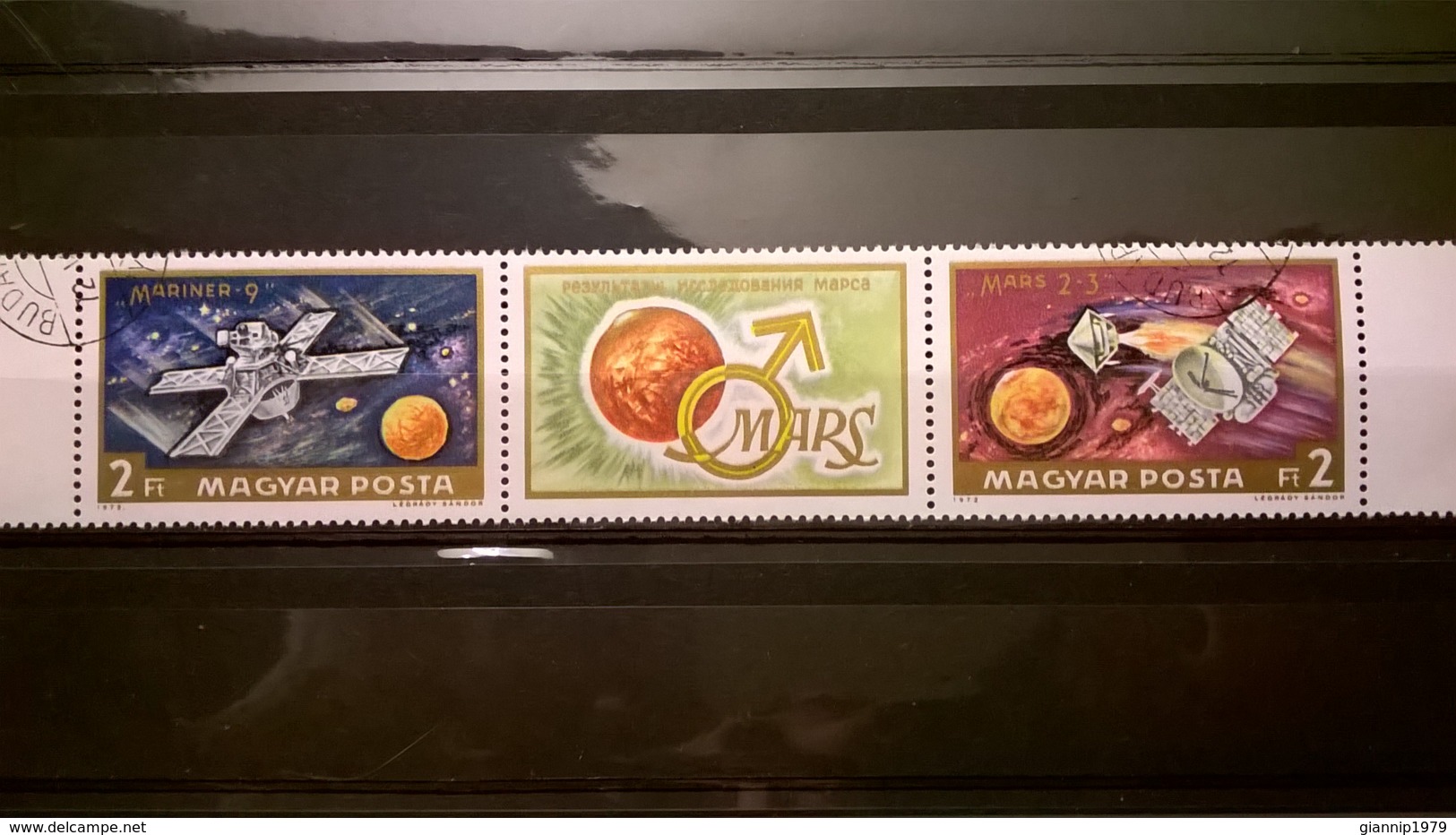 FRANCOBOLLI STAMPS UNGHERIA MAGYAR POSTA 1972 USED BLOCCO SERIE COMPLETA EXPLORATION MARS SENZA GOMMA HUNGARY - Usati