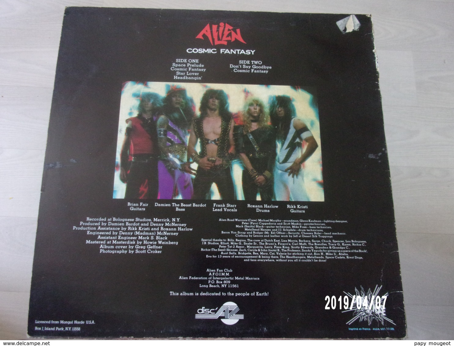 ALIEN - COSMIC FANTASY - 1984 - Hard Rock & Metal