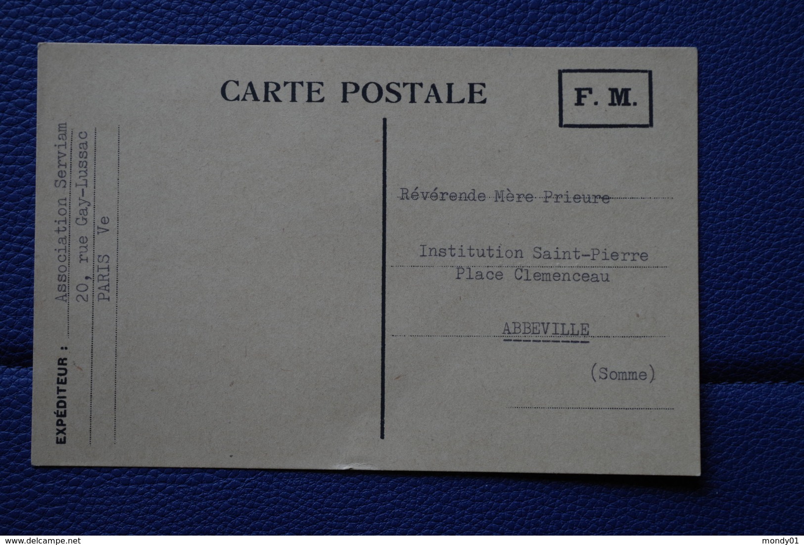 6-116 Carte Franchise Militaire FM 1960 Ecole Surveillant Religieuse - Lettres & Documents