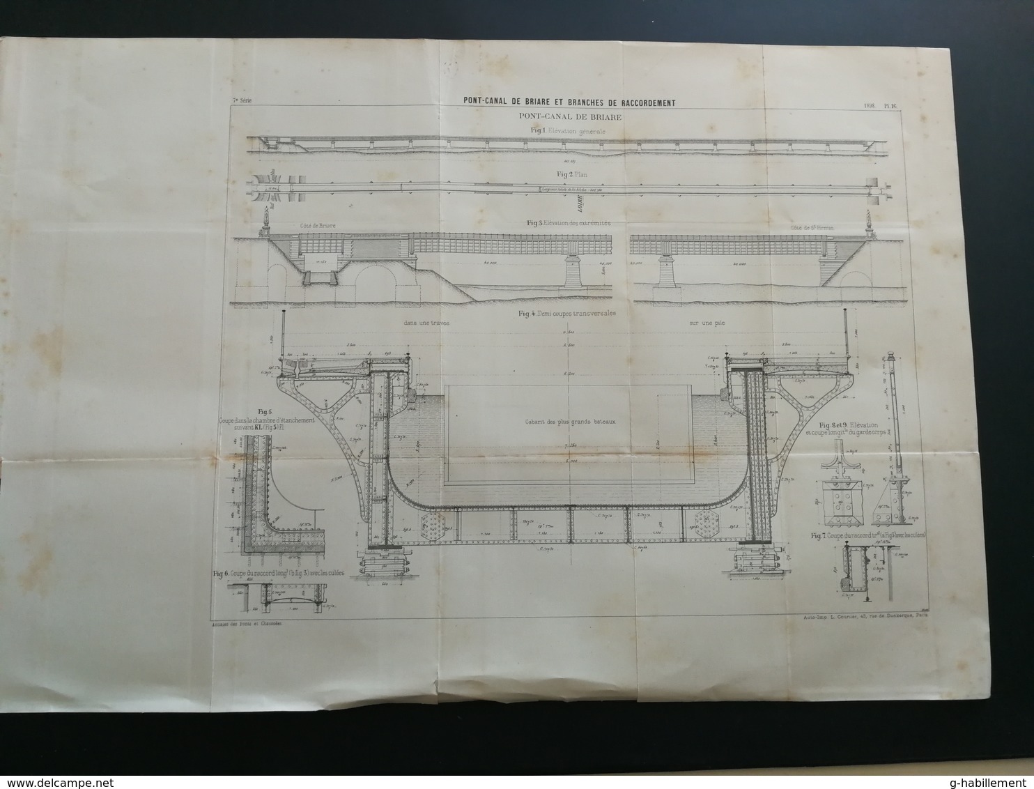 ANNALES PONTS Et CHAUSSEES (IDEP45) Pont Canal De Briare De Branches De Raccordement - 1898 - Imp L. Courtier - (CLB31) - Obras Públicas