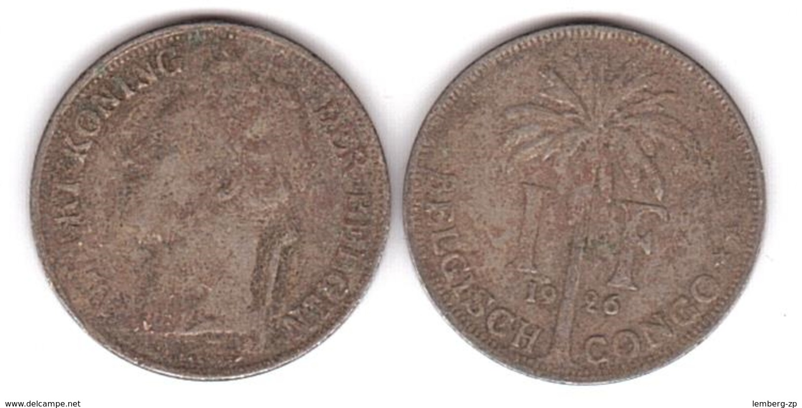 Belgisch / Congo - 1 Franc 1926 - F Lemberg-Zp - 1910-1934: Albert I