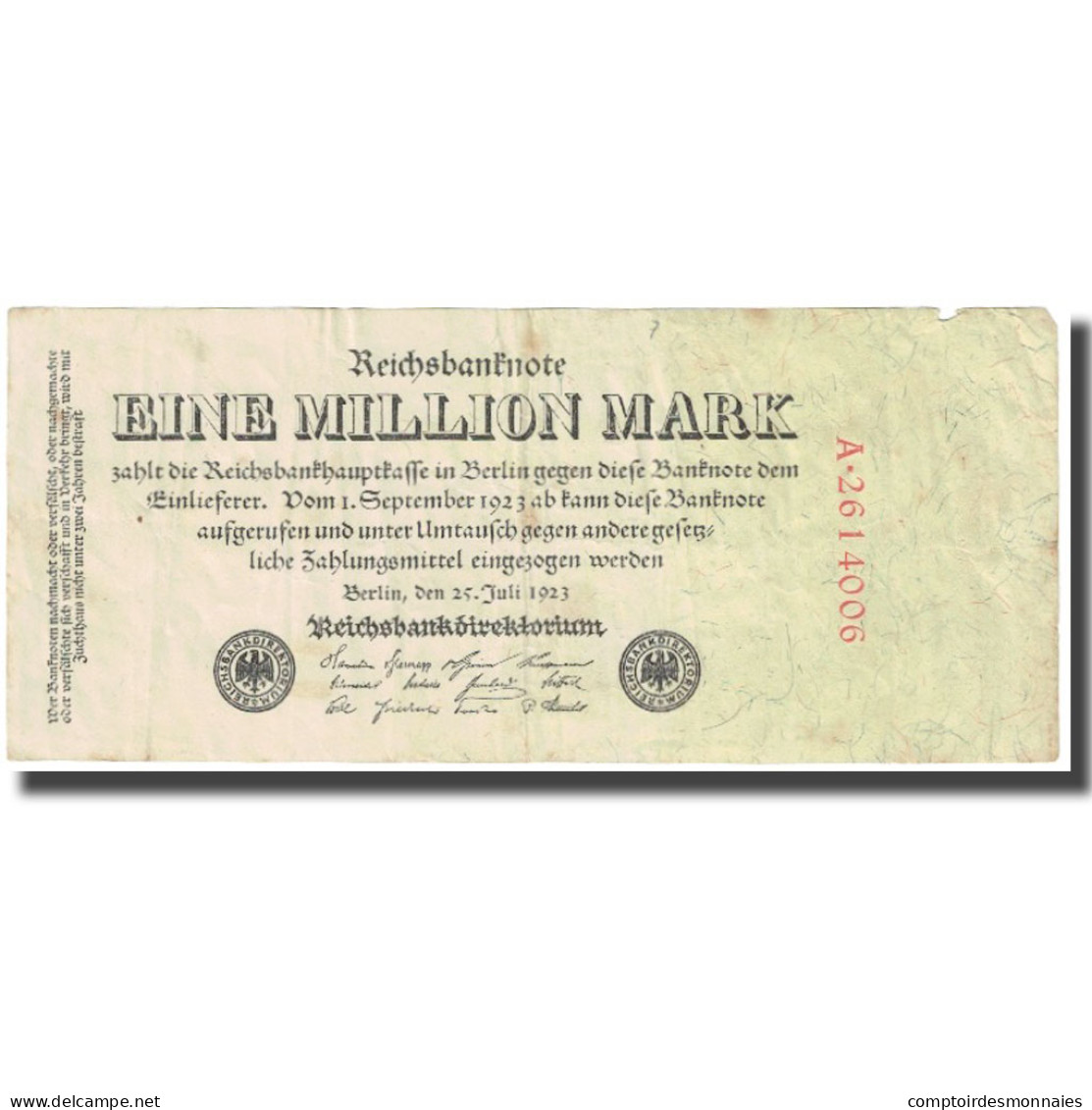 Billet, Allemagne, 1 Million Mark, 1923, 1923-07-25, KM:94, TTB - 1 Million Mark