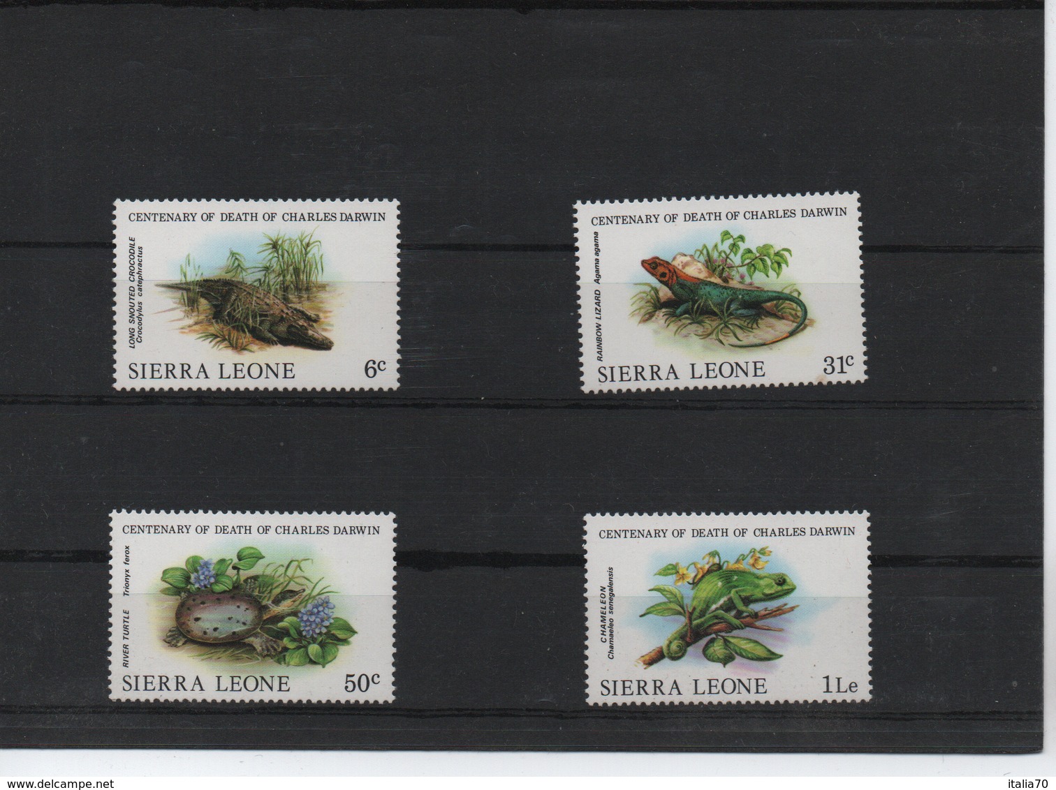 SIERRA LEONA/REPTILES 698/701 (4 V) 1982 MICHEL NUEVO - Sierra Leone (1961-...)