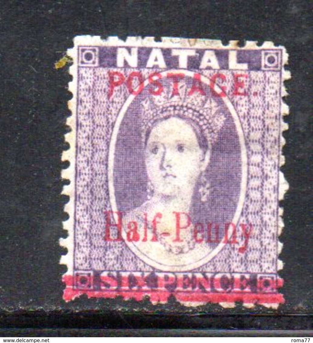 APR295 - NATAL SUD AFRICA  1895 , Yvert N. 55 *  Linguellato.  (2380A) . Poco Fresco - Natal (1857-1909)