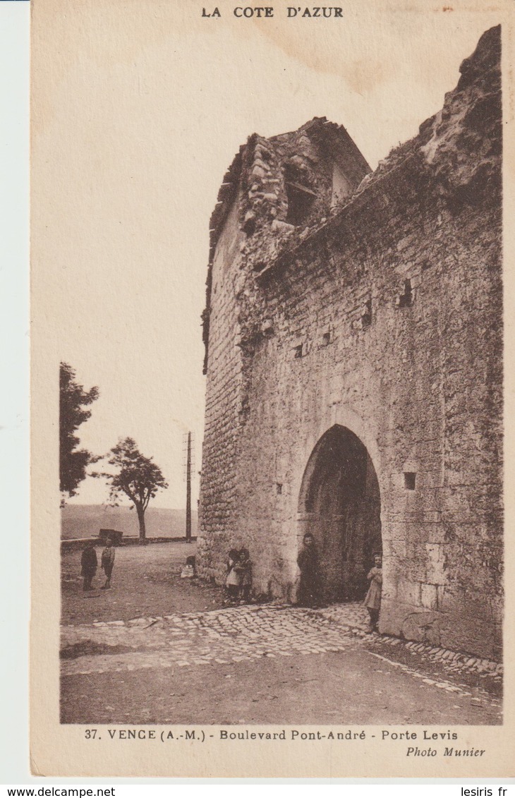 C.P.A. - VENCE - BOULEVARD PONT ANDRÉ - PORTE LEVIS - 37 - MUNIER - - Vence