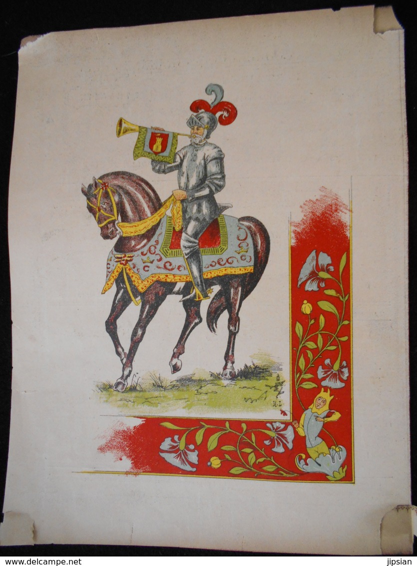 Niort programme juin 1897 de la Cavalcade des Fêtes de Charité Niortaises en litho illustré par M. Lucas KX