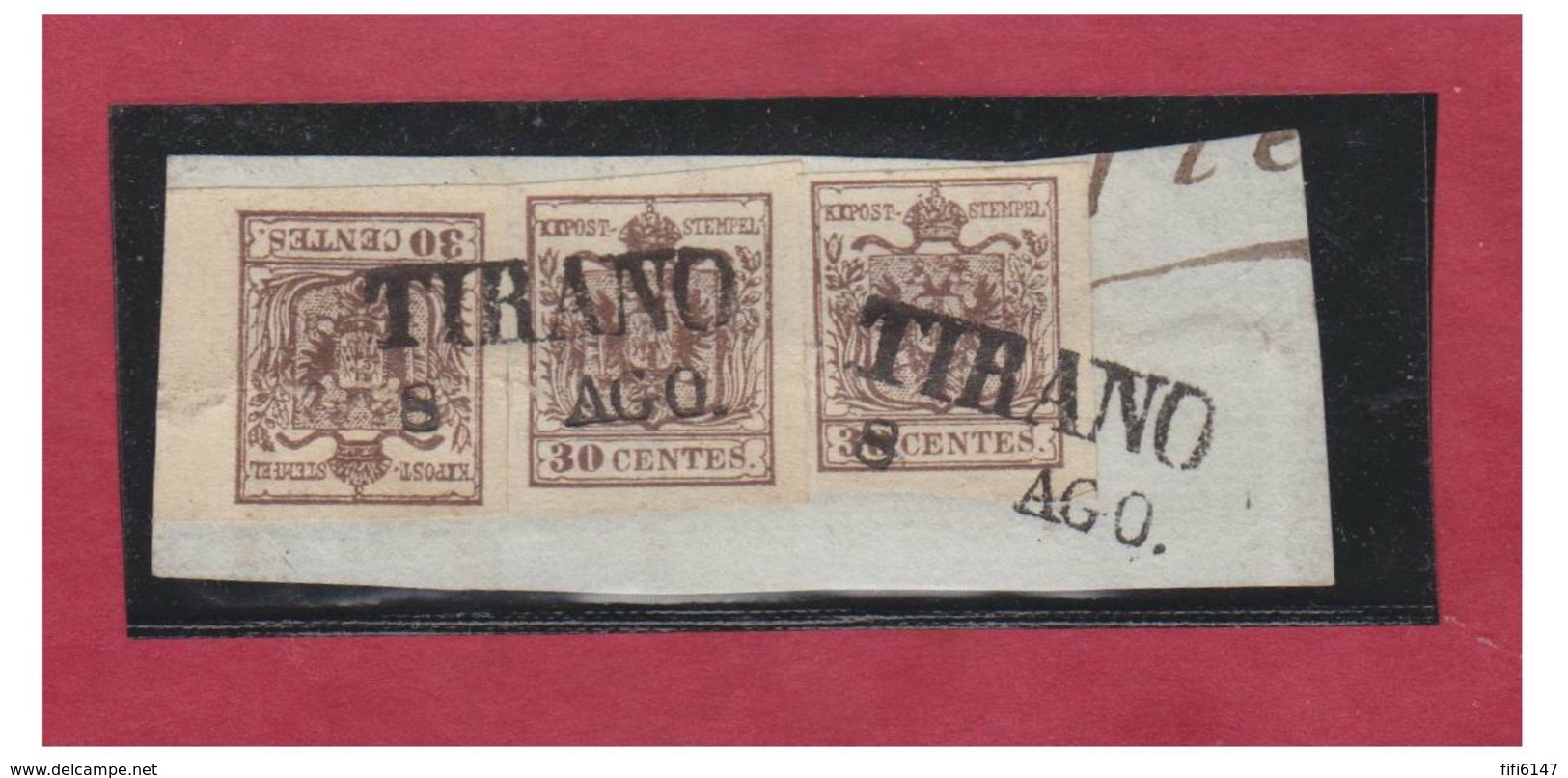 ITALIE --LOMBARDO-VENETIE-- 30CENTS TYPE II --OBLITERATION LINEAIRE-- - Lombardo-Vénétie