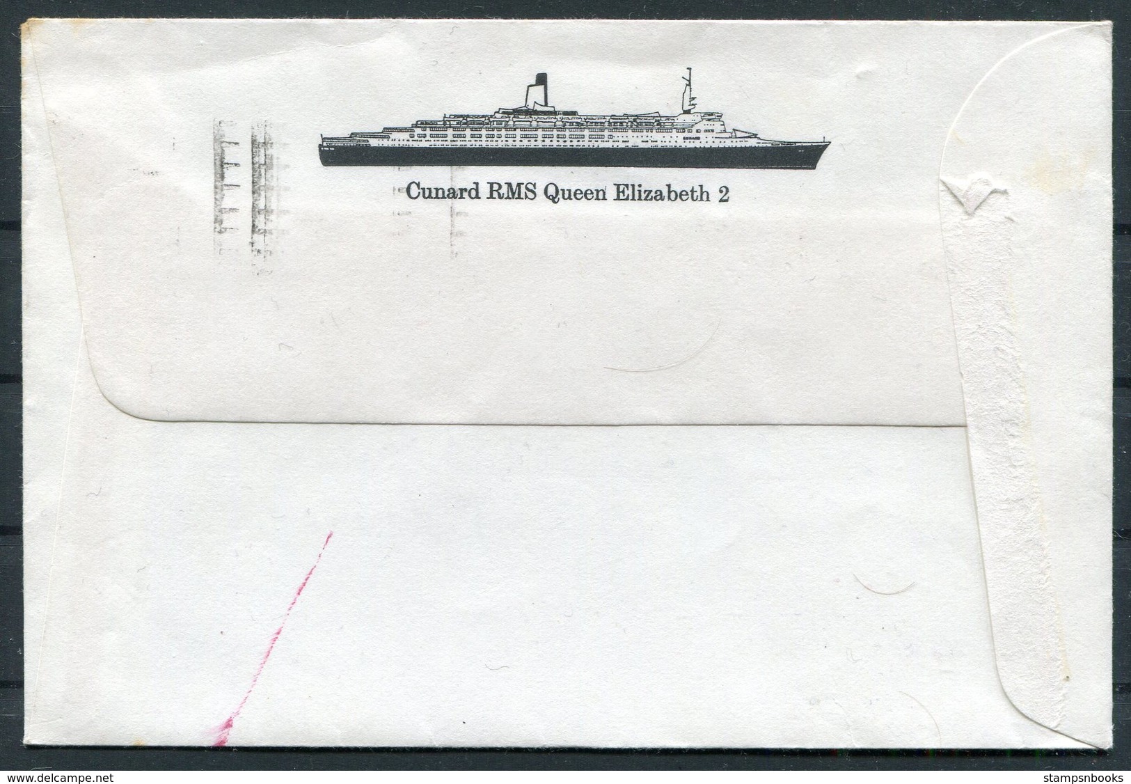 1969 GB 6 Different Journeys QUEEN ELIZABETH 2, QE2 Ship Covers/postcards. Paquebot Southampton New York - Covers & Documents