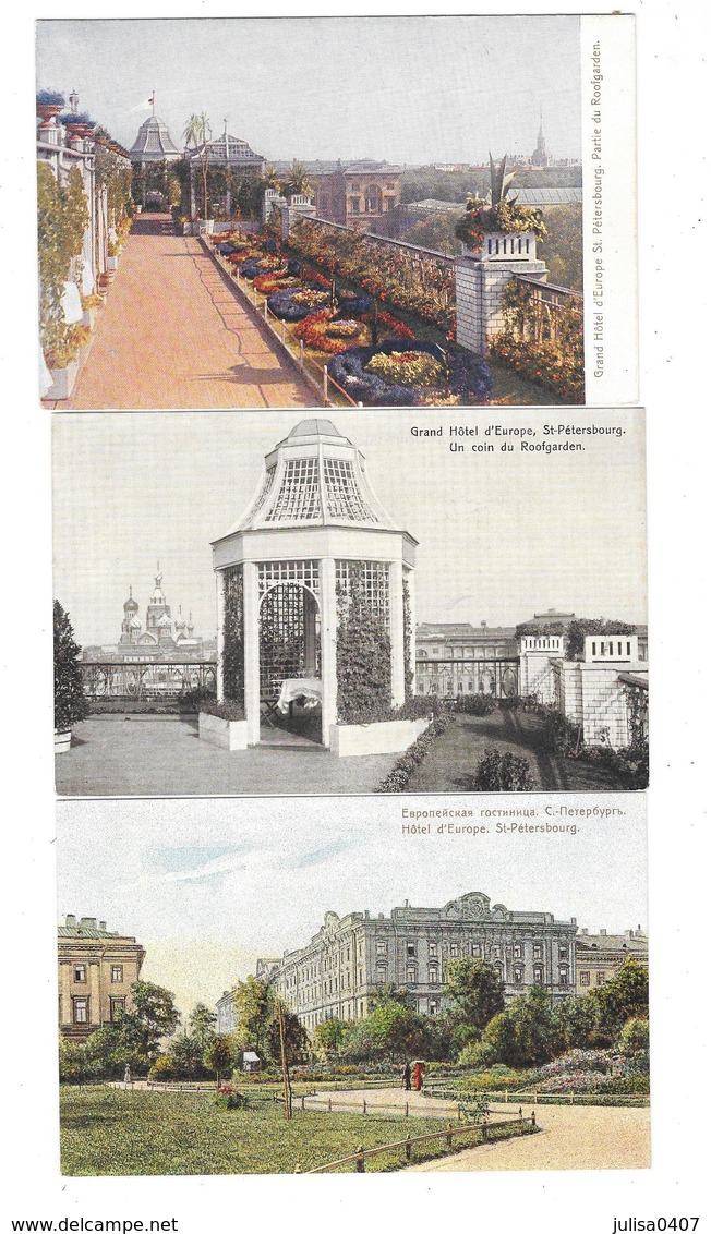 SAINT PETERSBOURG (Russie) Ensemble De 3 Cartes Hotel D'Europe - Rusland