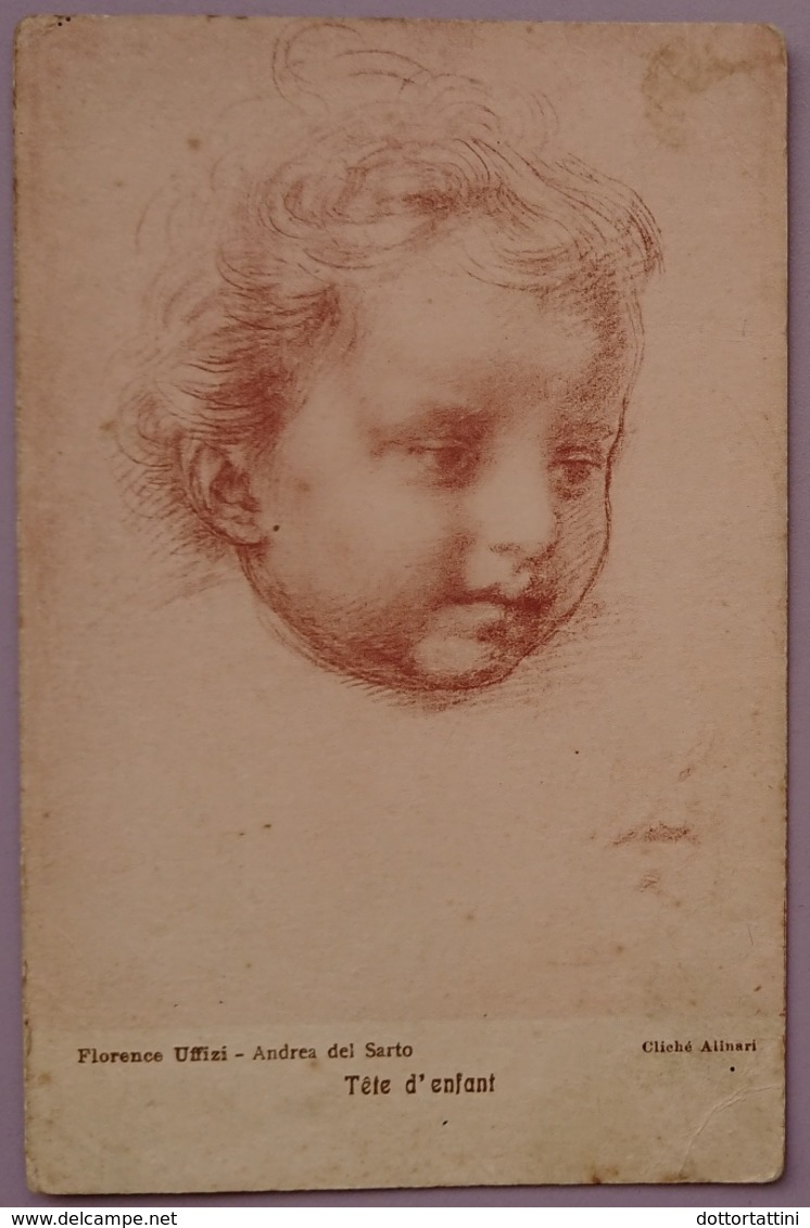 ANDREA DEL SARTO -Testa Di Bambino - Tete D'enfant - FIRENZE, UFFIZI - Alinari - Nv Art - Pittura & Quadri