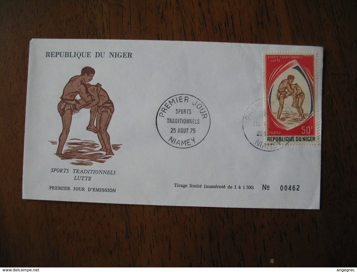 FDC  Enveloppe  Niger Niamey   1975  Lutte  à Voir - Niger (1960-...)